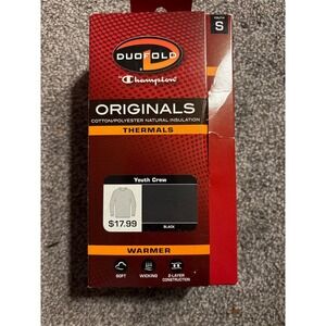 Duofold by Champion Originals Youth S Small Black Long‎ Sleeve Thermal Crew